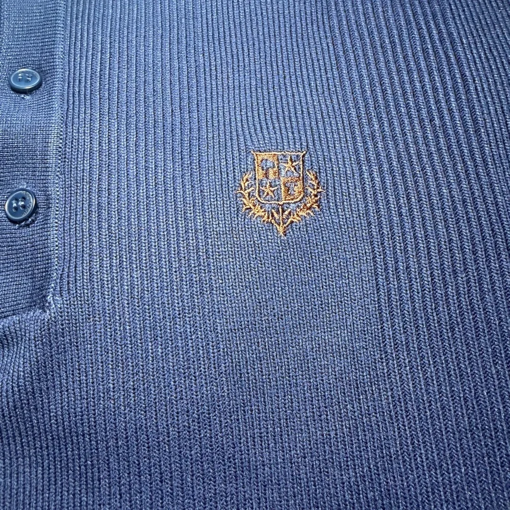 Loro Piana Polo Shirt Navy Blue Size Medium - Picture 2 of 4